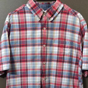 Woolrich Plaid Short Sleeve Button Down SIZE LARGE